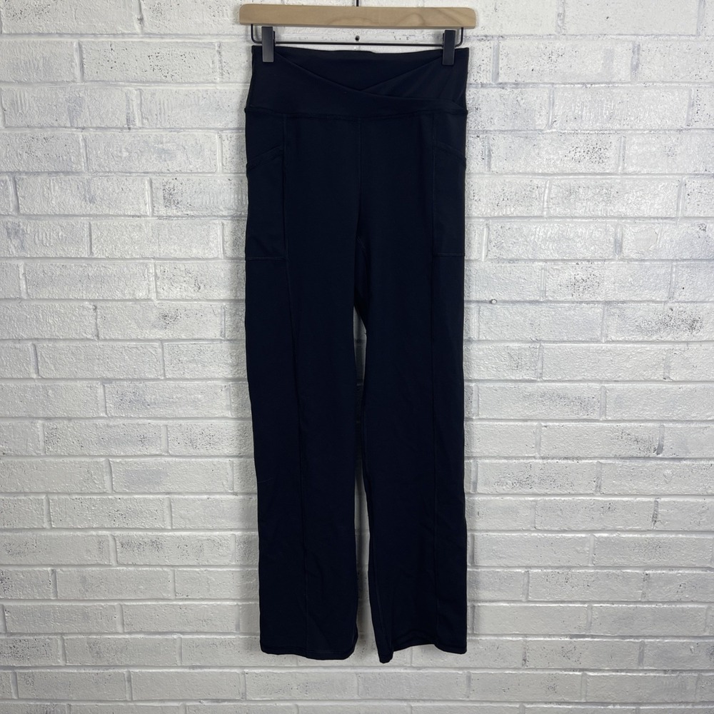 Free People Movement Shanti Straight Leg Womens Size S Black Yoga Stretch